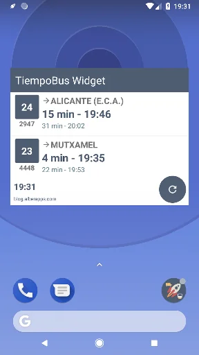 TiempoBus Widgets