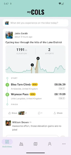 myCols - your cycling climbs