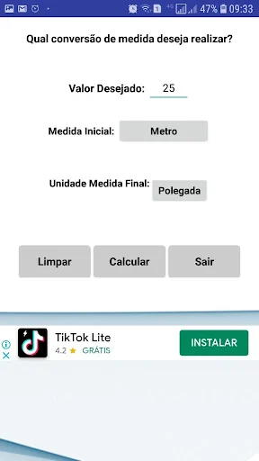 Conversor Polegadas ++