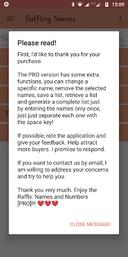 Raffle Names and Numbers [PRO]