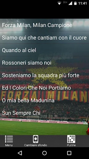 Rossonero - Canzoni del Tifosi