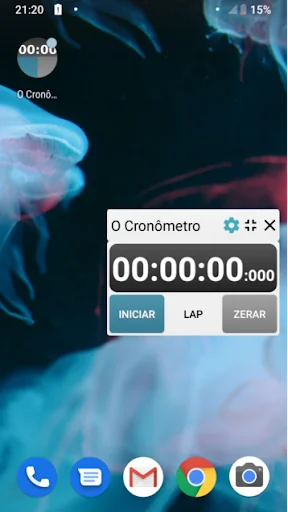 O Cronometro flutuante