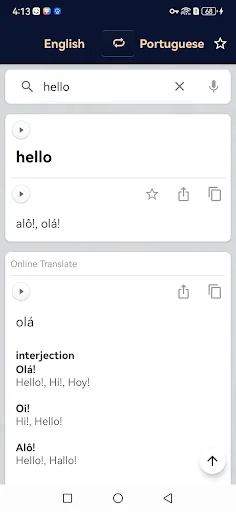 Portuguese English Dictionary
