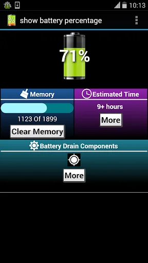 show battery percentage