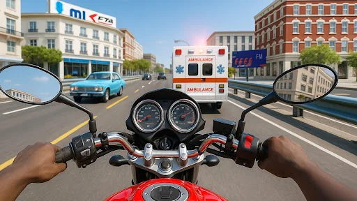 City Traffic Moto Rider