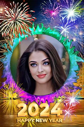 New year photo frame 2024