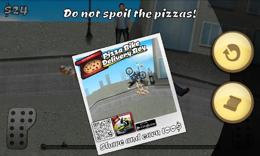 Pizza Bike Delivery Boy