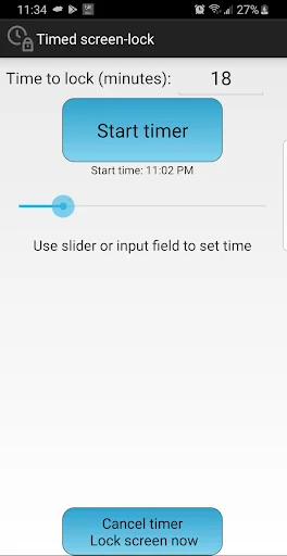 Timed screen-lock