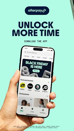 Afterpay. Pay over time