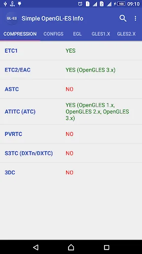 Simple OpenGL-ES Info