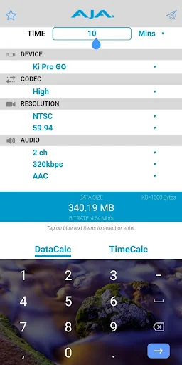 AJA DataCalc
