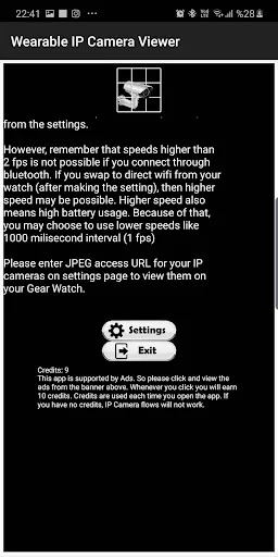 Wearable IPCamera Viewer Setti