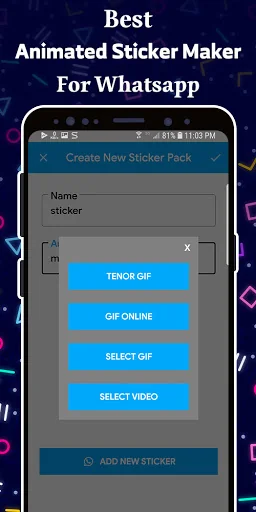 Animated Sticker Maker Whats‏