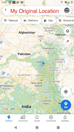 location changer for map