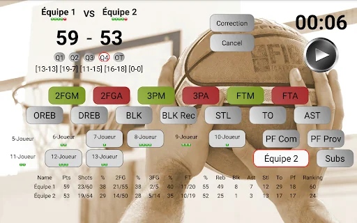 Stats Pro Basket