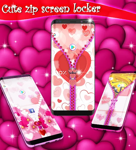 Cute zip screen locker