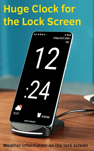 Huge Lock Screen Clock