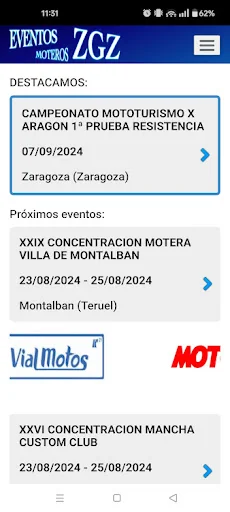 Eventos Moteros Zgz