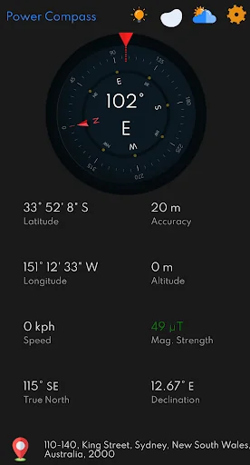 Digital Compass: Weather & GPS