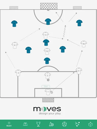Football Tactic Board: “moves”