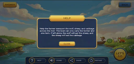 River Crossing IQ Logic Puzzle