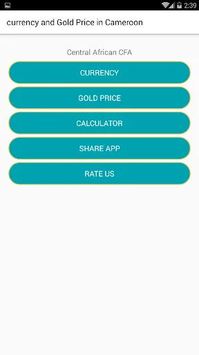 currency & Gold Price in Camer