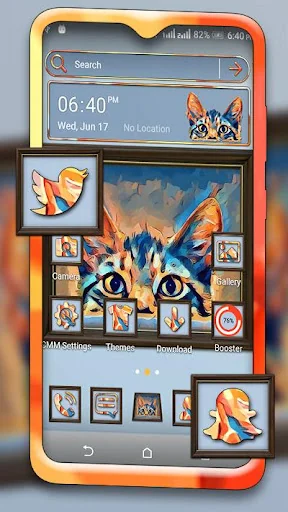 Cat Wall Frame Launcher Theme
