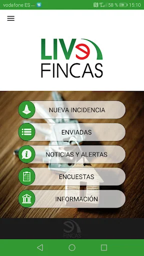 LiVe Fincas: Envío de incidenc