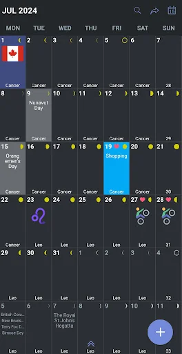 Canada Calendar