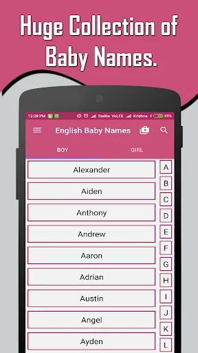 English Baby Girl & Boy Names 