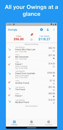 Owingly - borrow lend tracker