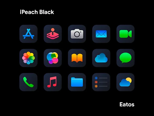 iPeach Black - Icon Pack