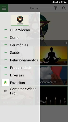 e Wicca: aplicativo Wicca e br