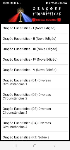 Orações Eucarísticas