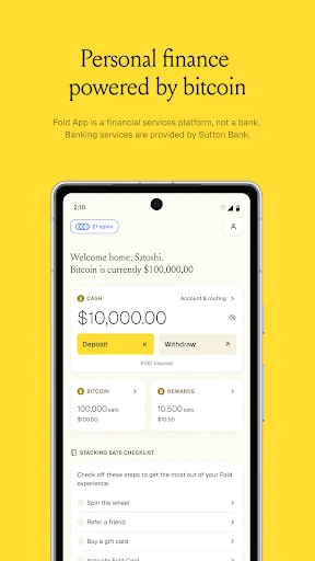 Fold: Bitcoin Personal Finance