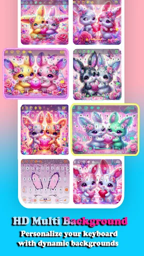 Glitter Bunny Keyboard