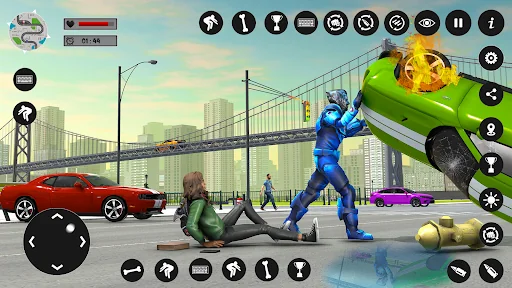 Flying Lion Rope Hero Game