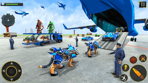 Police Tiger Robot Car Game 3D