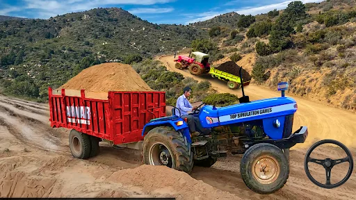 Real Tractor Trolley Sim Game