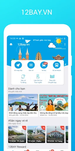 12bay.vn Săn vé máy bay giá rẻ