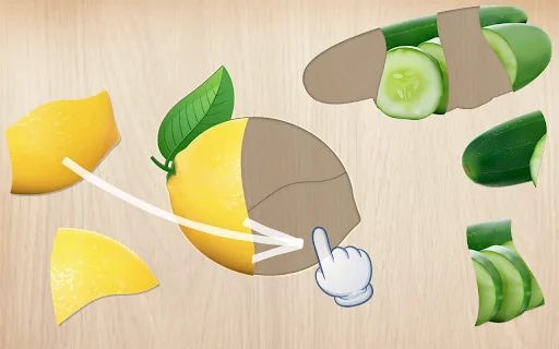 Puzzle for kids - learn food