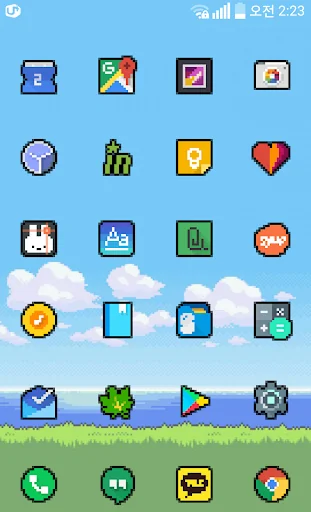 8-BIT OUTLINED Icon Theme