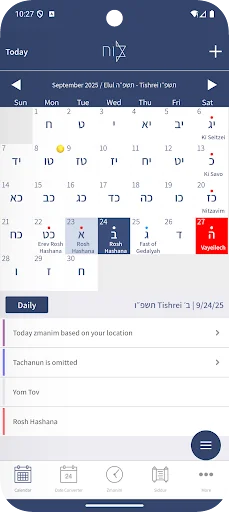 Hebrew Calendar