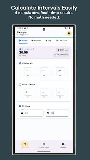 Timelapse Calculator