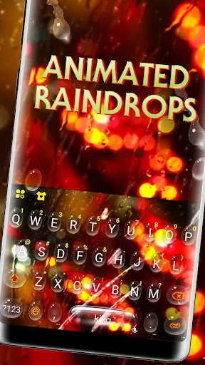 Animated Raindrops Keyboard Th