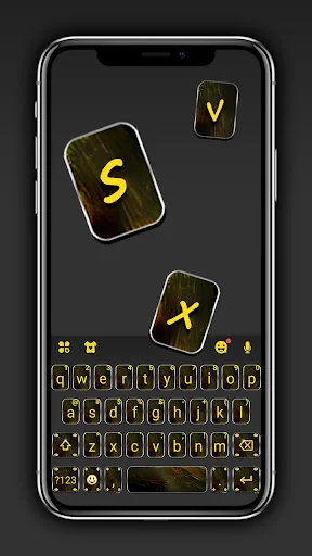 Black Gold Chat Keyboard Backg