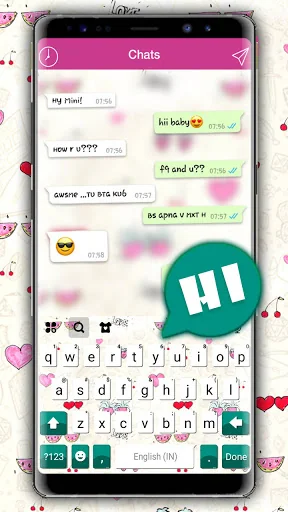 Chatting SMS Cute Keyboard Bac