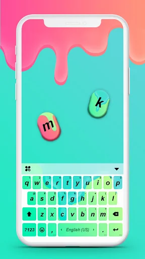 Color Drip Live Keyboard Backg