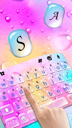 Colorful Water Drops Keyboard 