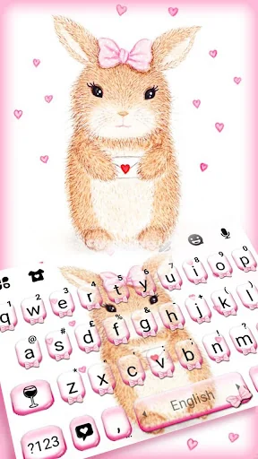 Cute Bunny Keyboard Theme